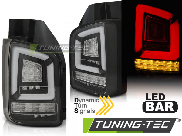 Voll LED Lightbar Design Rückleuchten für VW T6 15-19 schwarz / dynamischer Blinker